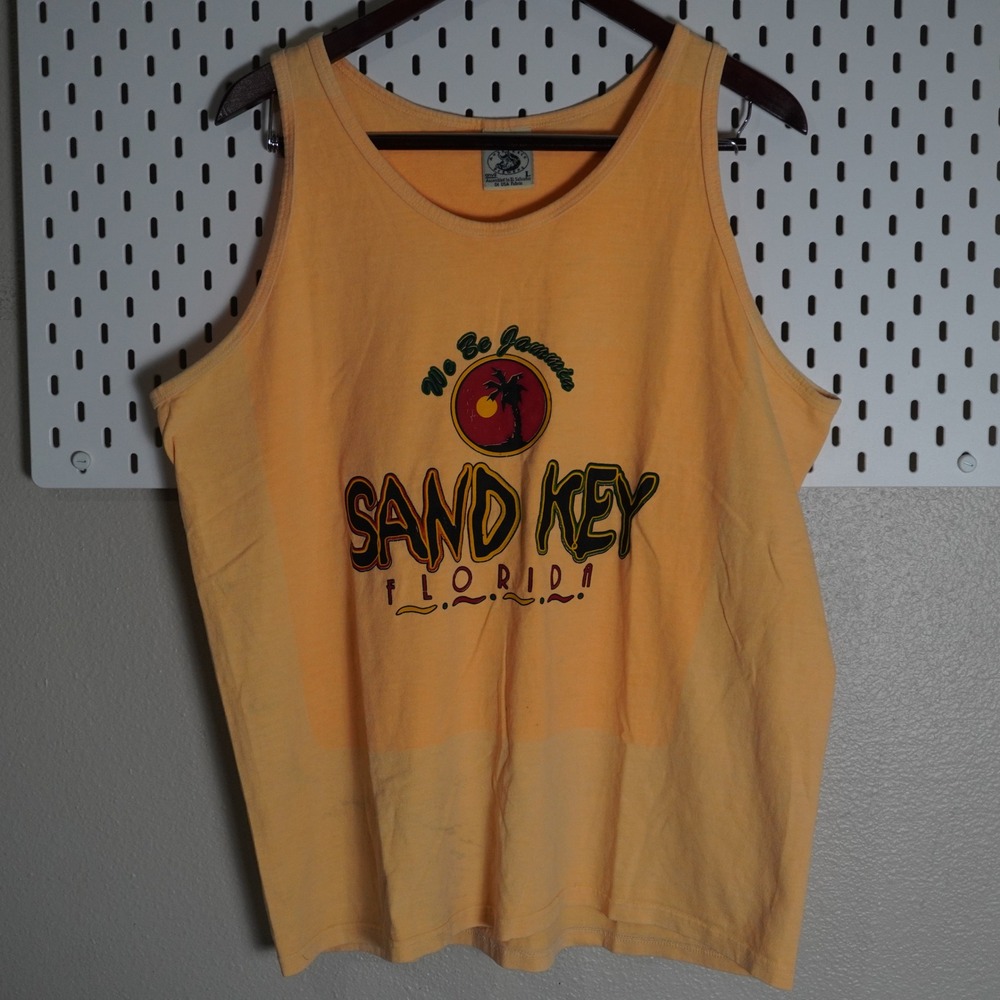 Sand Key Florida Tank Top We Be Jamaica Vintage Beach Vacation‎ L